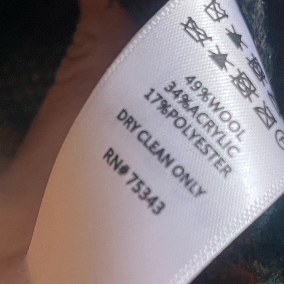 Rachel Zoe Hunter Green and Brown Plaid Wool-Blend Blazer Jacket Coat - Picture 3 of 10